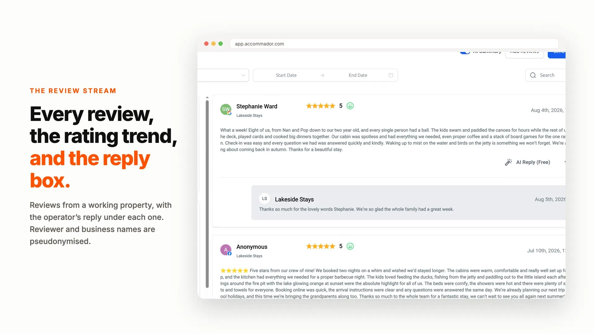 Preview of the Accommador Guest reviews explainer