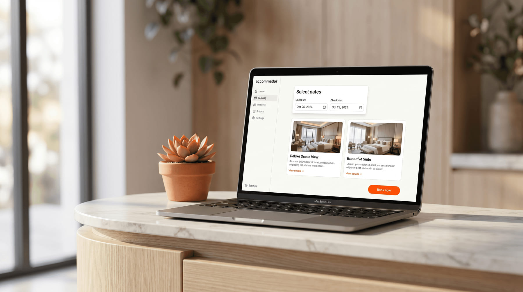 A branded booking engine on your own domain out-converts a generic widget — Accommador field notes