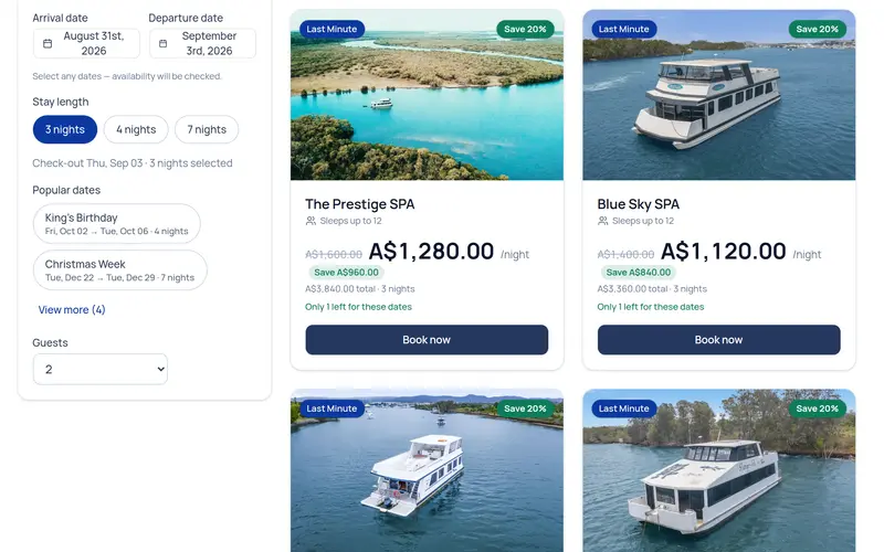 Branded booking engine in Accommador