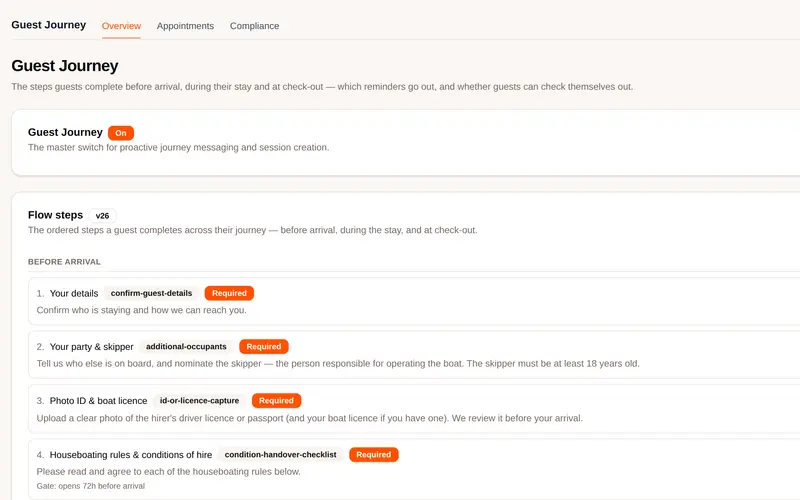 Guest journey & online check-in in Accommador