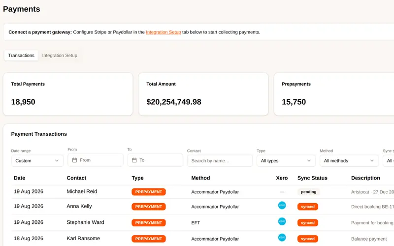 Payments in Accommador