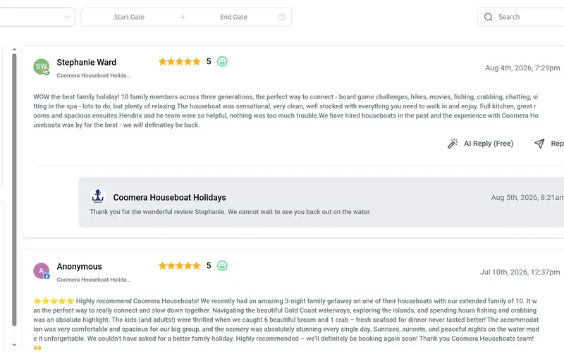 Guest reviews in Accommador