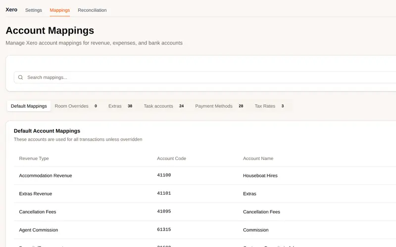 Xero bookkeeping in Accommador