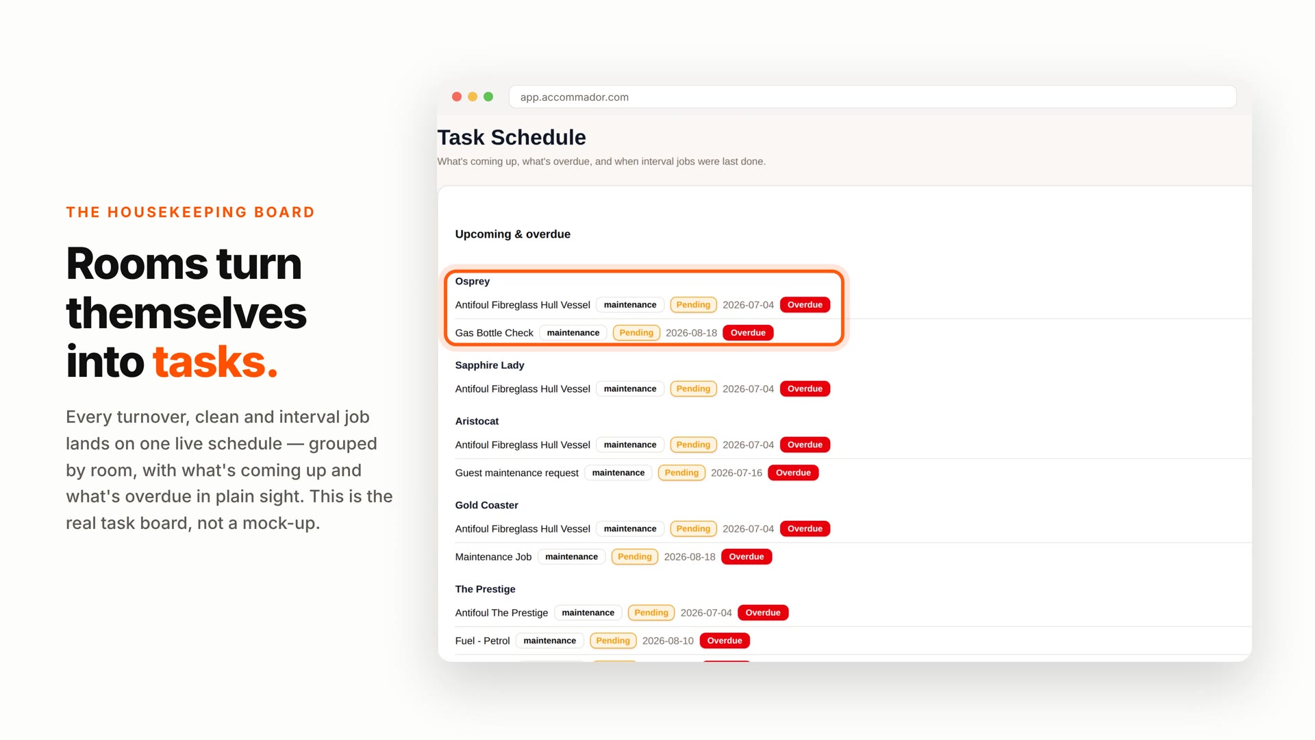 Preview of the Accommador housekeeping explainer