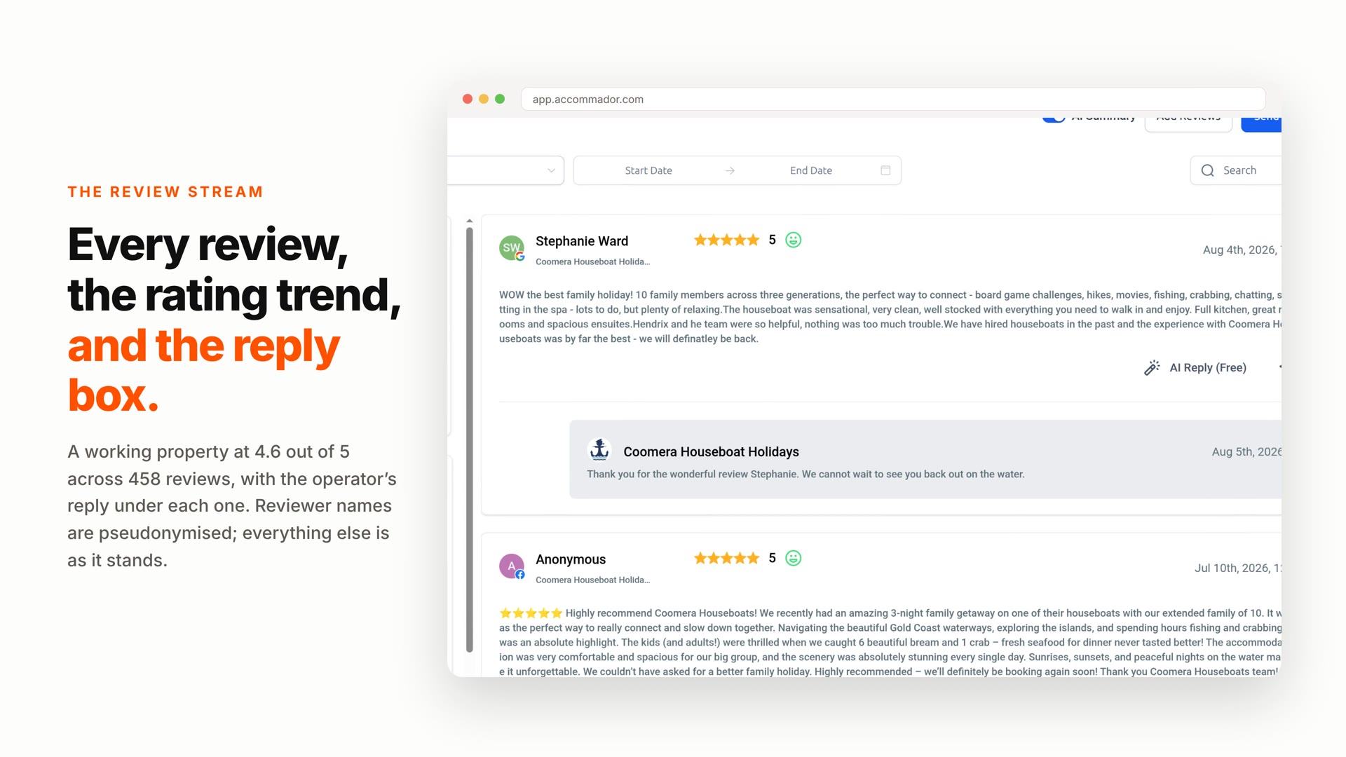 Preview of the Accommador guest reviews explainer