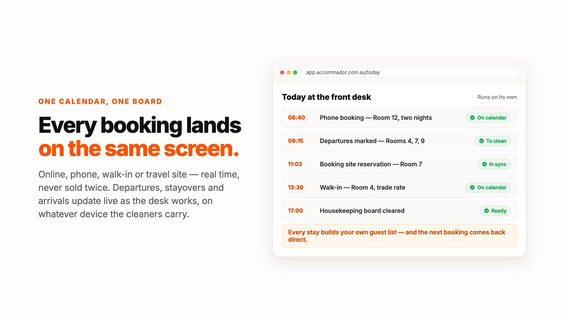 Preview of the Accommador motel management software explainer