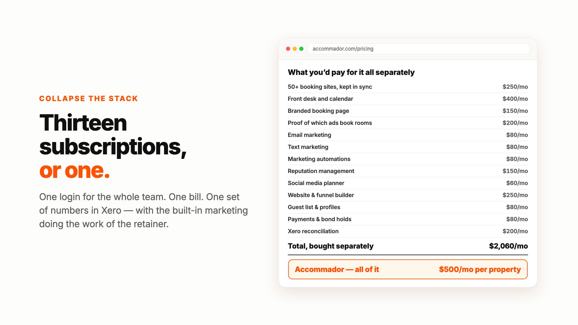 Preview of the Accommador boutique hotel software explainer
